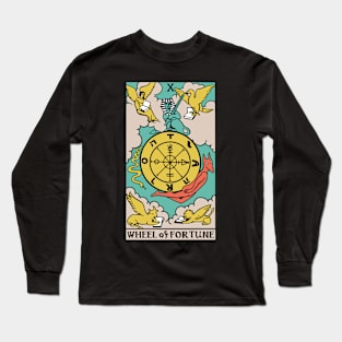 The Wheel Of Fortune Tarot Card - Witchy Magic Long Sleeve T-Shirt